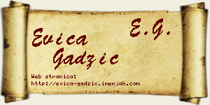 Evica Gadžić vizit kartica